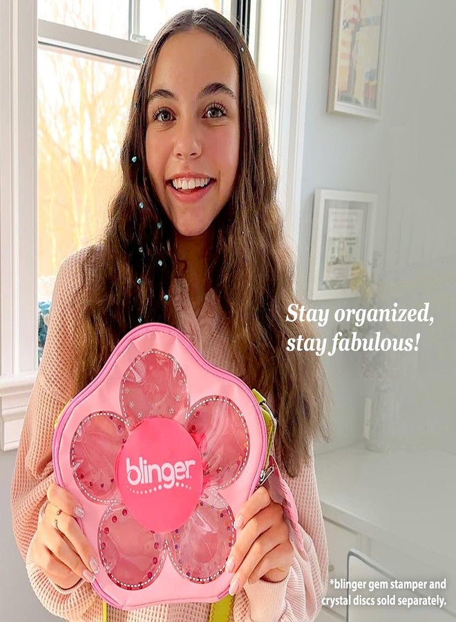 blinger® Flower Carry Case | Perfect Organizer for your Gem Stamper & your Discs (sold separately) | Holds up to 225 gems! | Gem Stamper & Discs Not Included - Image 4
